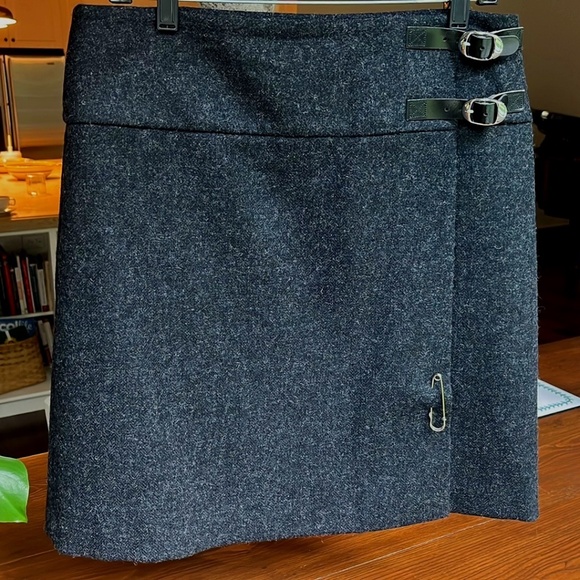 Celtic & Co Charcoal Wool Skirt Kilt - Picture 1 of 4